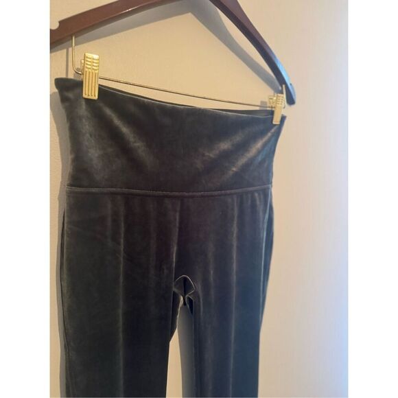 NWOT SPANX Velvet Leggings Women High Waist Ankle Dark Palm Green Stretch- Large - Picture 3 of 12